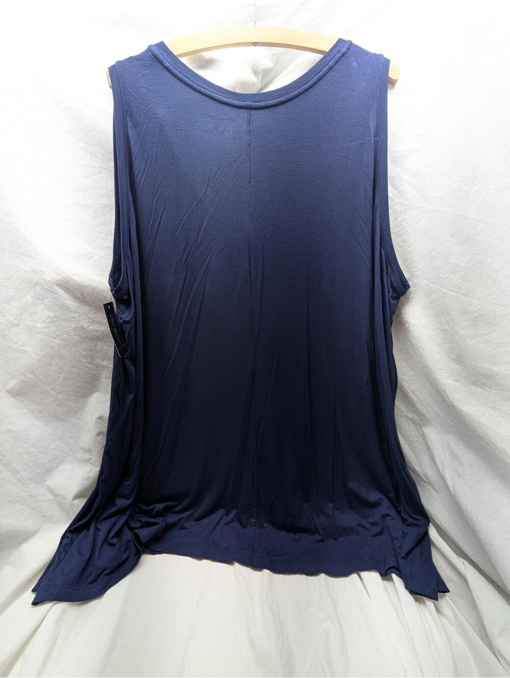 Women's LANE BRYANT Navy V-Neck Sleeveless top/tunic size 26/28 - Picture 5 of 8